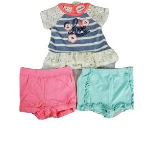 Little Lans Baby Girl infant  Shorts 9- 12 Months